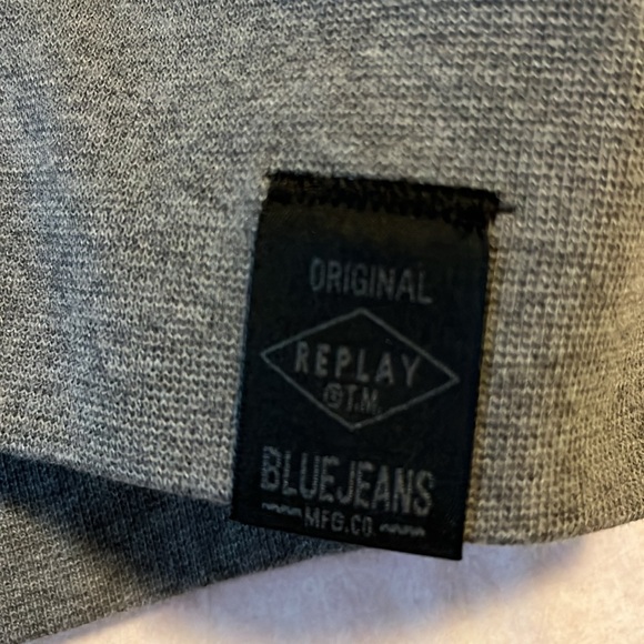 Replay men’s full zipper light grey hoodie in size M - Picture 10 of 10